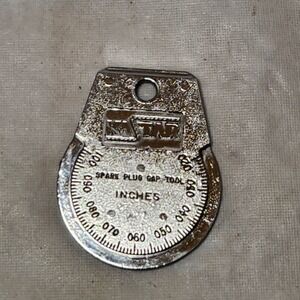 Vintage KSTAR Spark Plug Gap Tool Key Ring Keychain Medallion USA